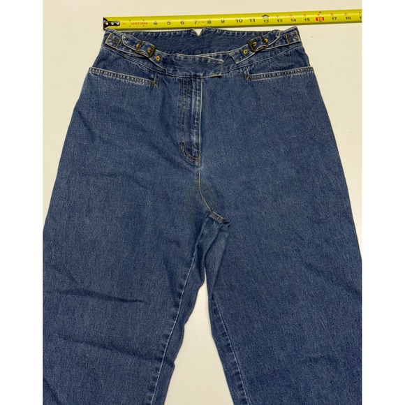 VTG Lauren Ralph Lauren Women's Denim Jeans Size 10 High Rise Leg Blue‎ Baggy - Picture 2 of 4